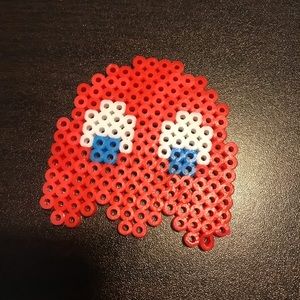 Keychain Ghost of Pac-Man Red Beads